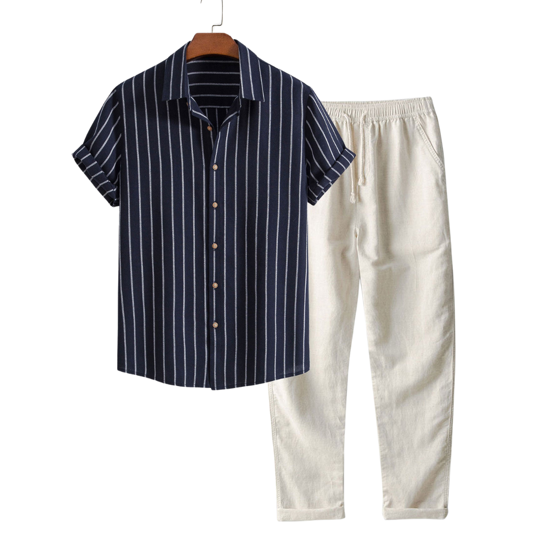 Raphaël | Ensemble Bleu Marine/Beige