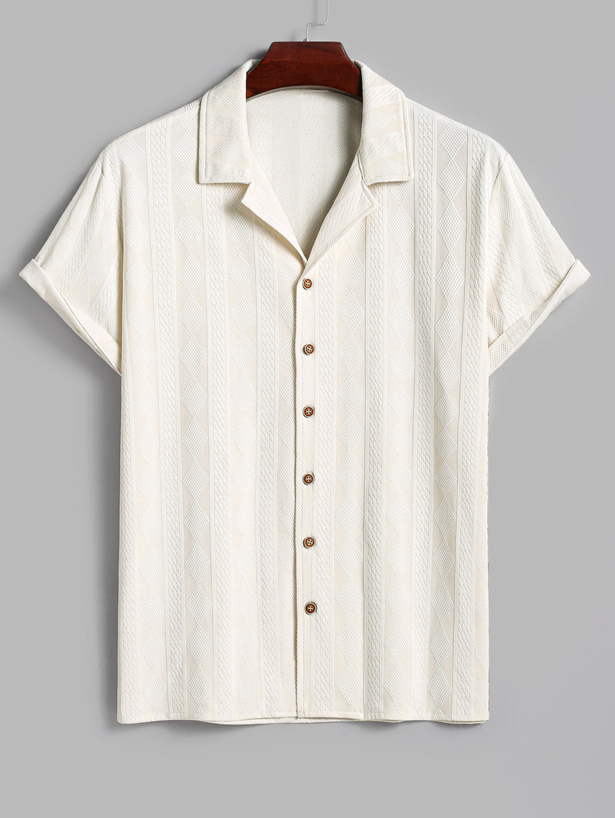 Mathéo  | Chemise Col Camp Texturée
