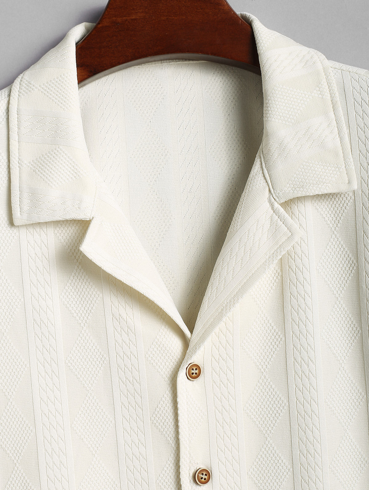 Mathéo  | Chemise Col Camp Texturée
