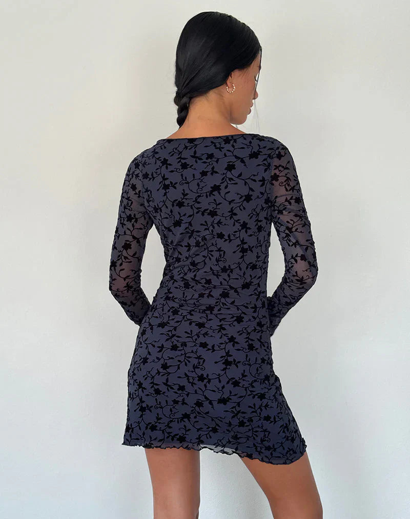 Sevila | Robe Manches Longues Fleurie