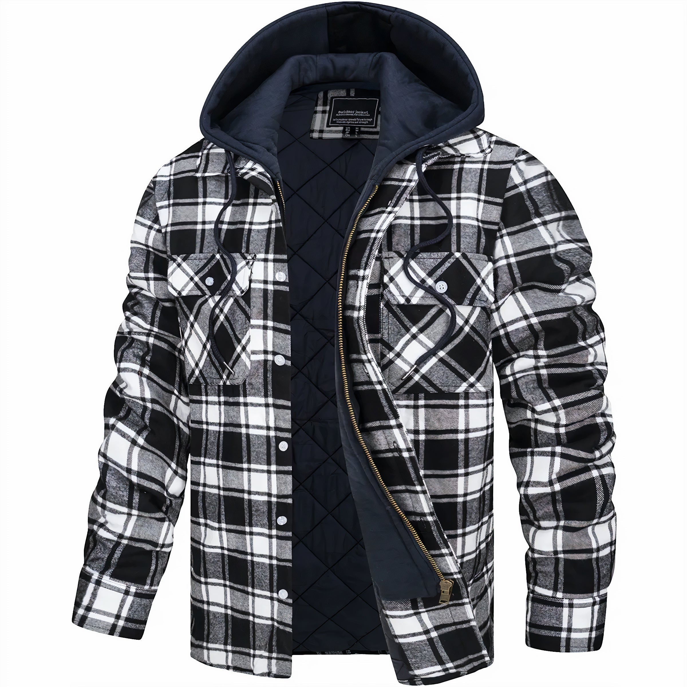 Laurent™ | Veste à carreaux avec fermeture éclair