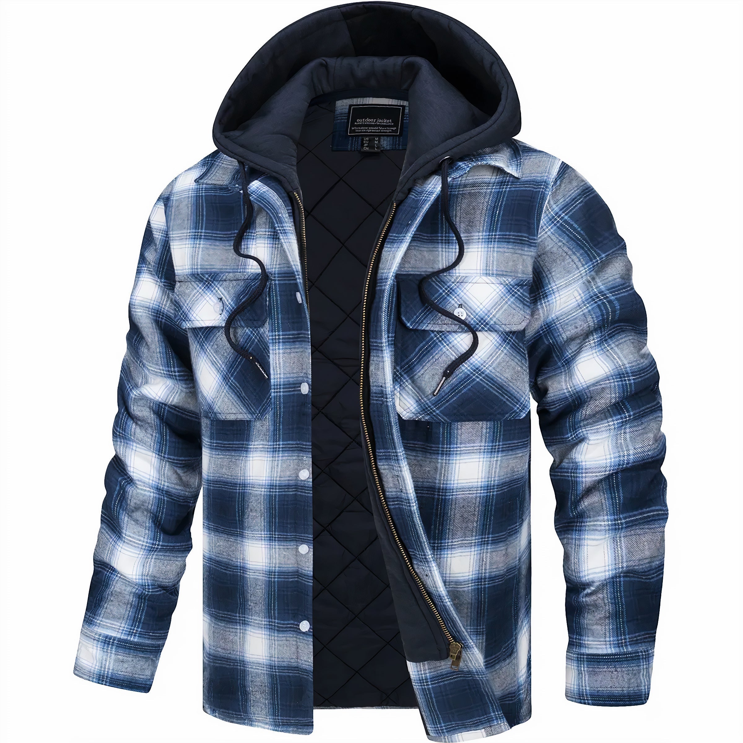 Laurent™ | Veste à carreaux avec fermeture éclair
