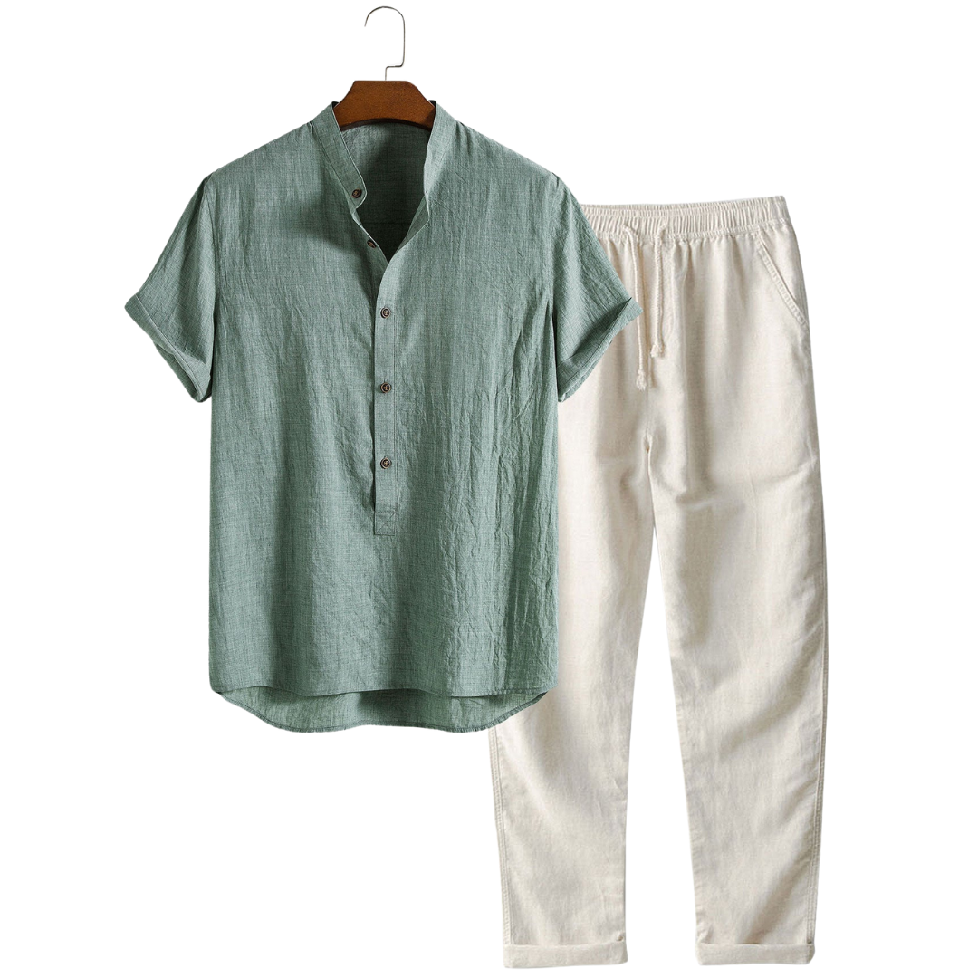 André | Ensemble Vert/Beige