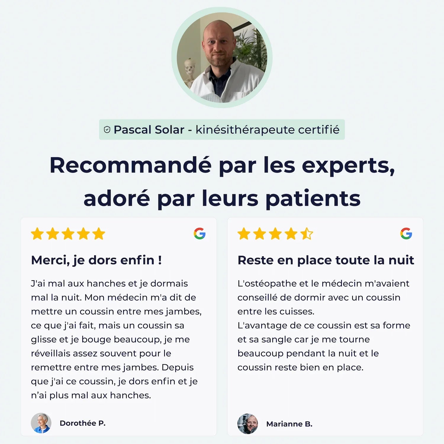 Coussin Orthopédique Genoux ICON- Le secret d'un sommeil sans douleur
