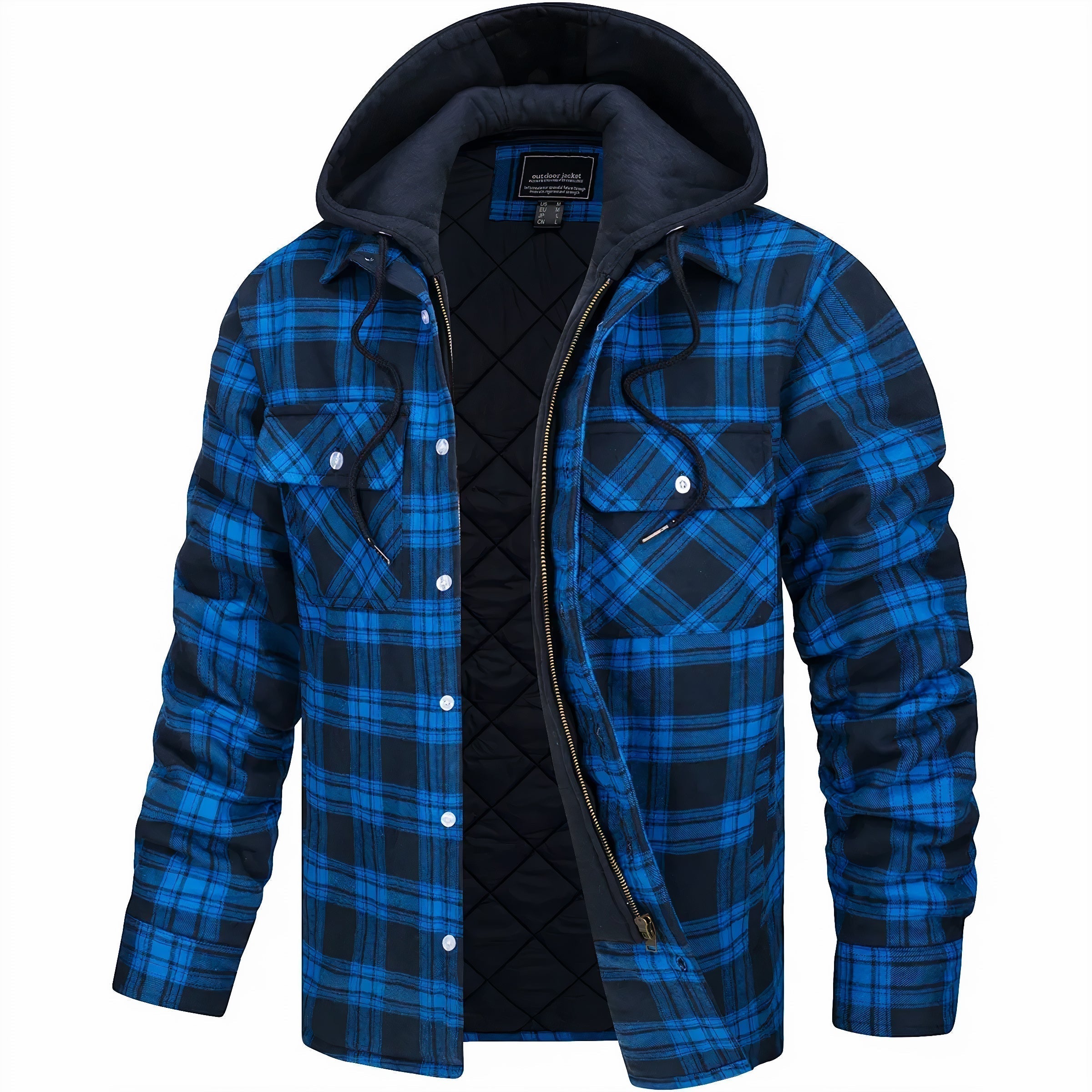 Laurent™ | Veste à carreaux avec fermeture éclair